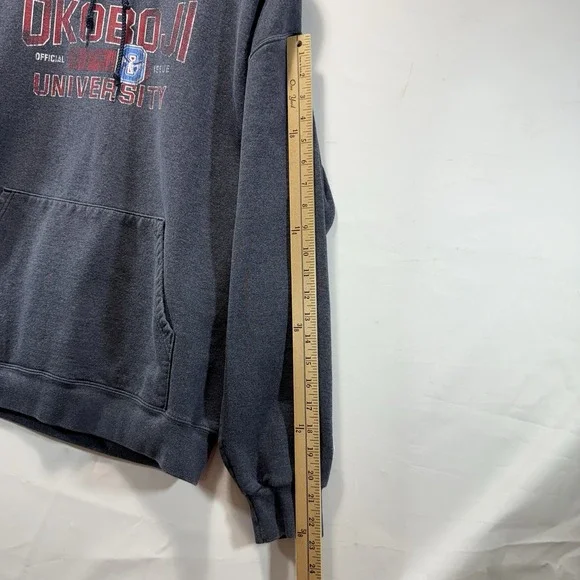 Champion Okoboji University Jacket Hoodie Gray Mens XL Vintage Y2K - Picture 7 of 11